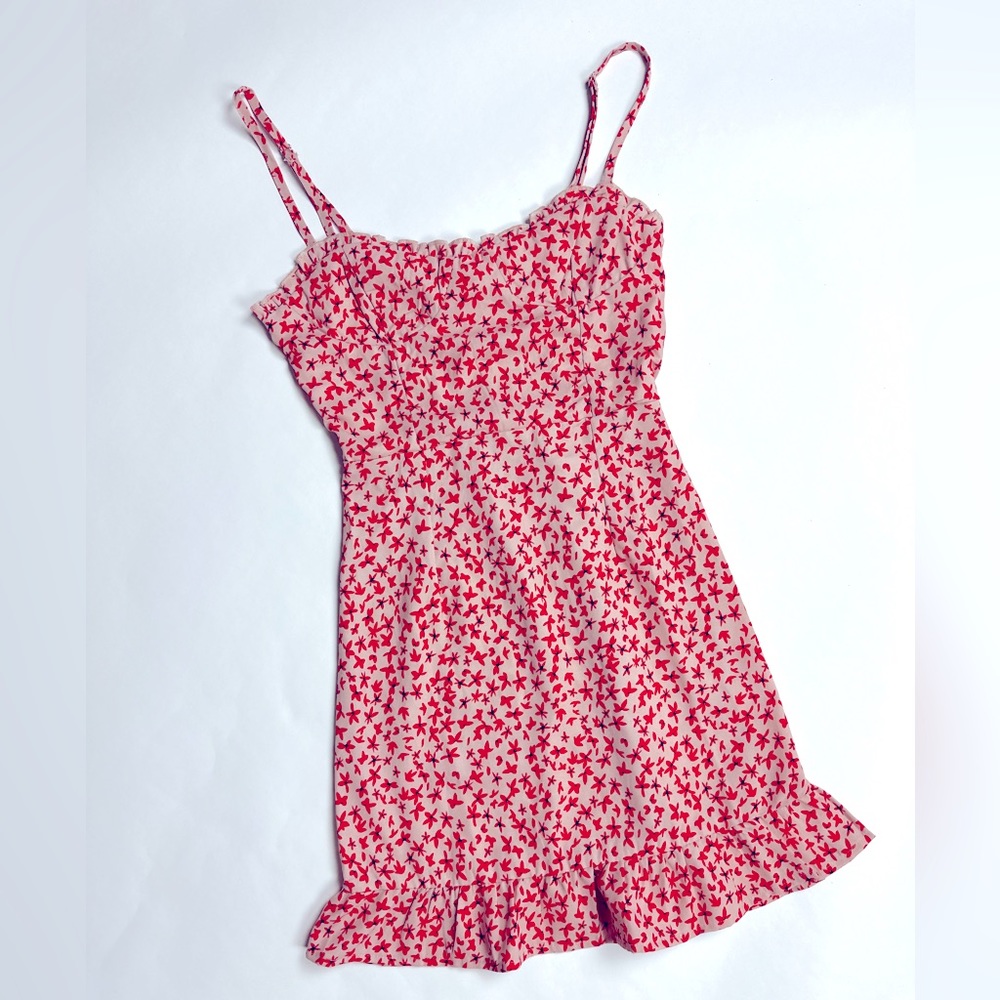 Princess Polly Floral Pink Red Mini Dress